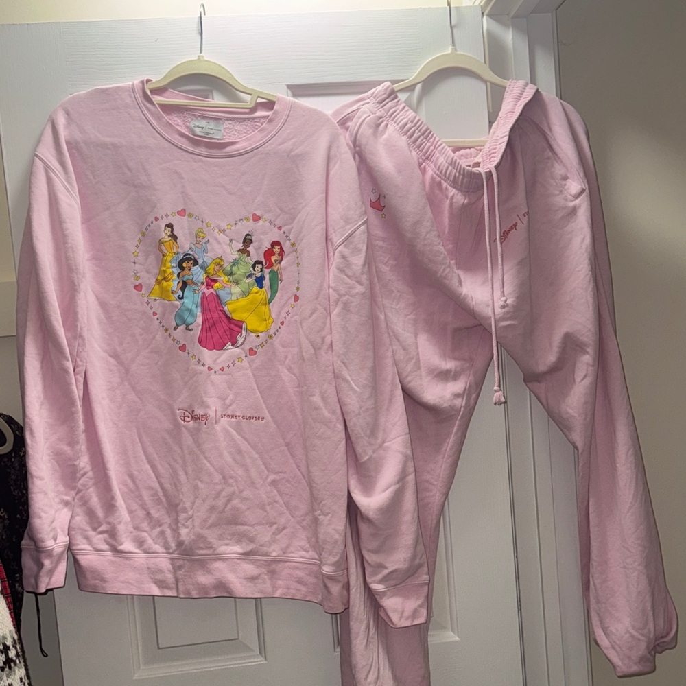 Disney Pink Princess Sweatshirt & Jogger Set